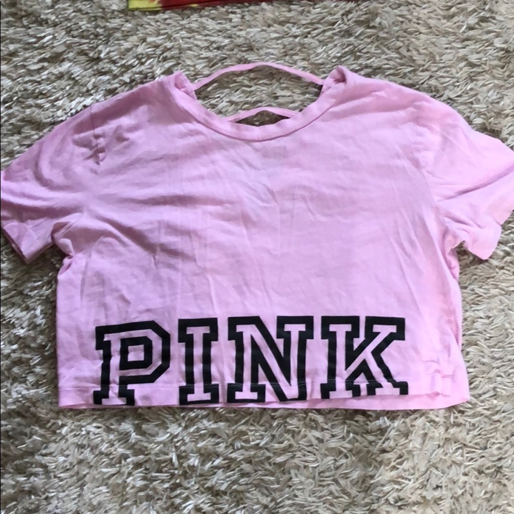 Pink crop top XS